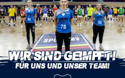 Das Bündnis Teamsport MV wirbt für die Impfung gegen das Corona-Virus.